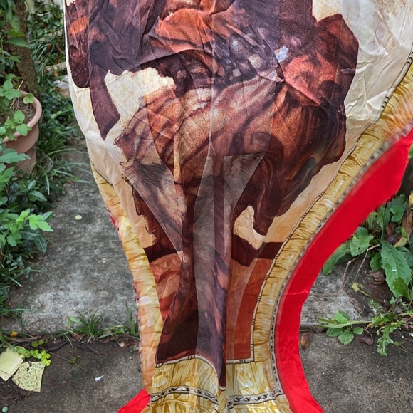 Gianfranco Ferre silk scarf oblong shape, huge - Picture 7 of 8